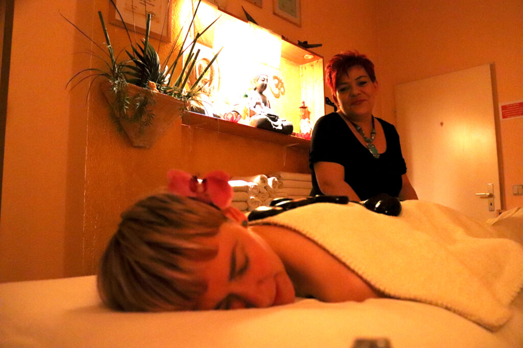 Massage in entspannter Stimmung